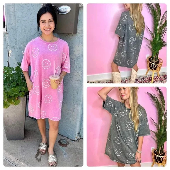 open lace back dress Girls: The Josie Blush Pink Sequin Smiley Face Sweatshirt, (14/16) - The Mint Julep Boutique
